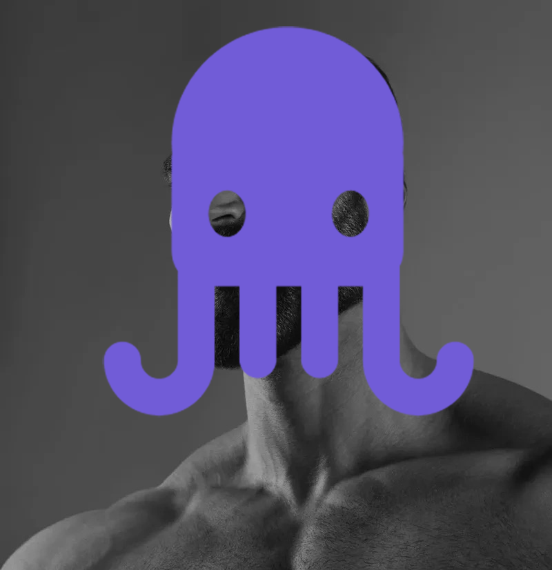 Jules logo on top of the gigachad meme face.